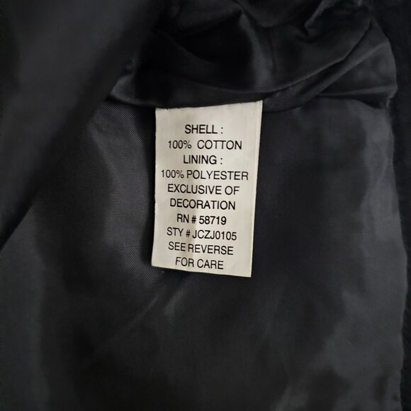 Choices Women's Boho Chic Floral Embroidery Open Front Black Jacket Women's L - Picture 10 of 14